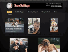 Tablet Screenshot of beanbulldogs.com